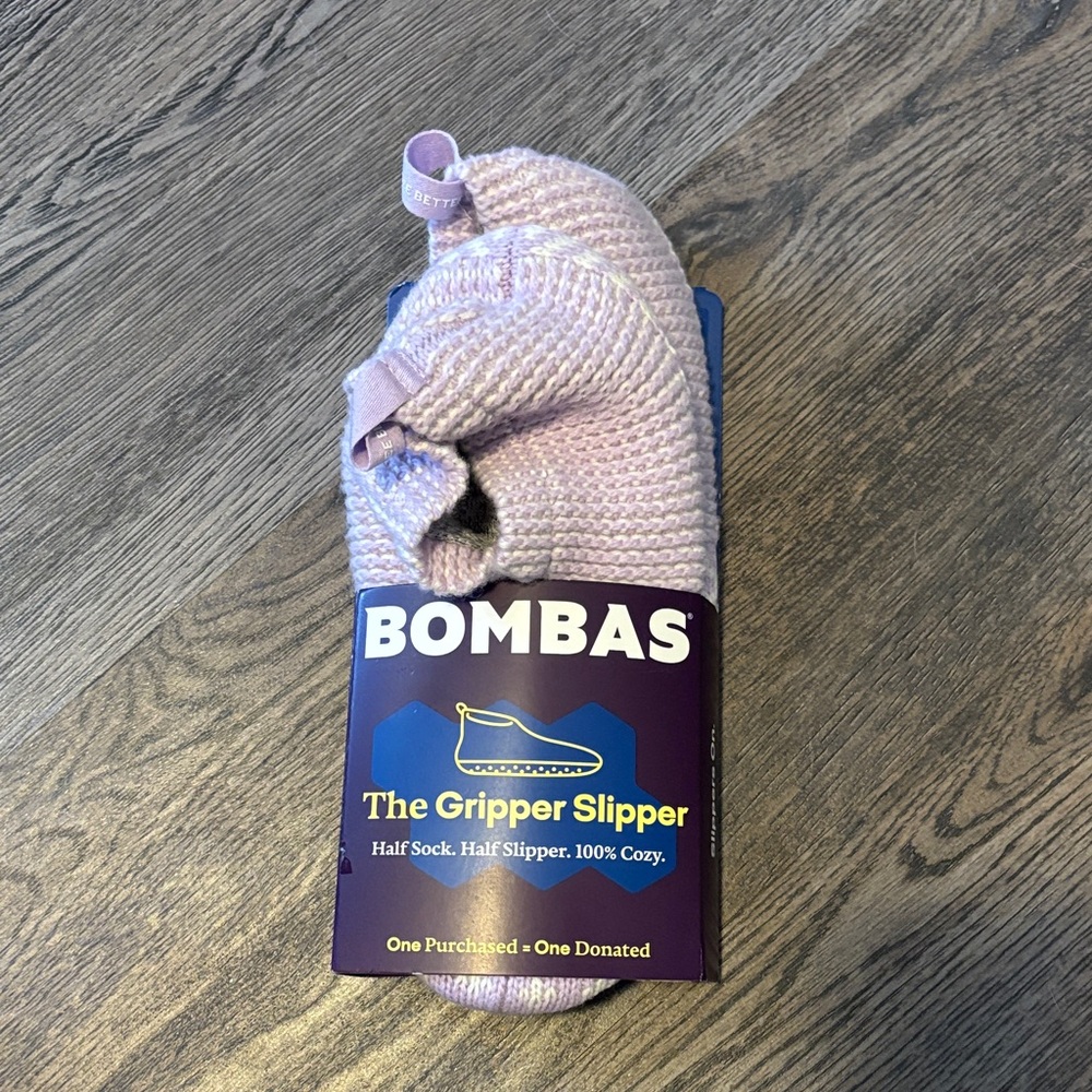 Bombas Light Pink Gripper Slipper Socks